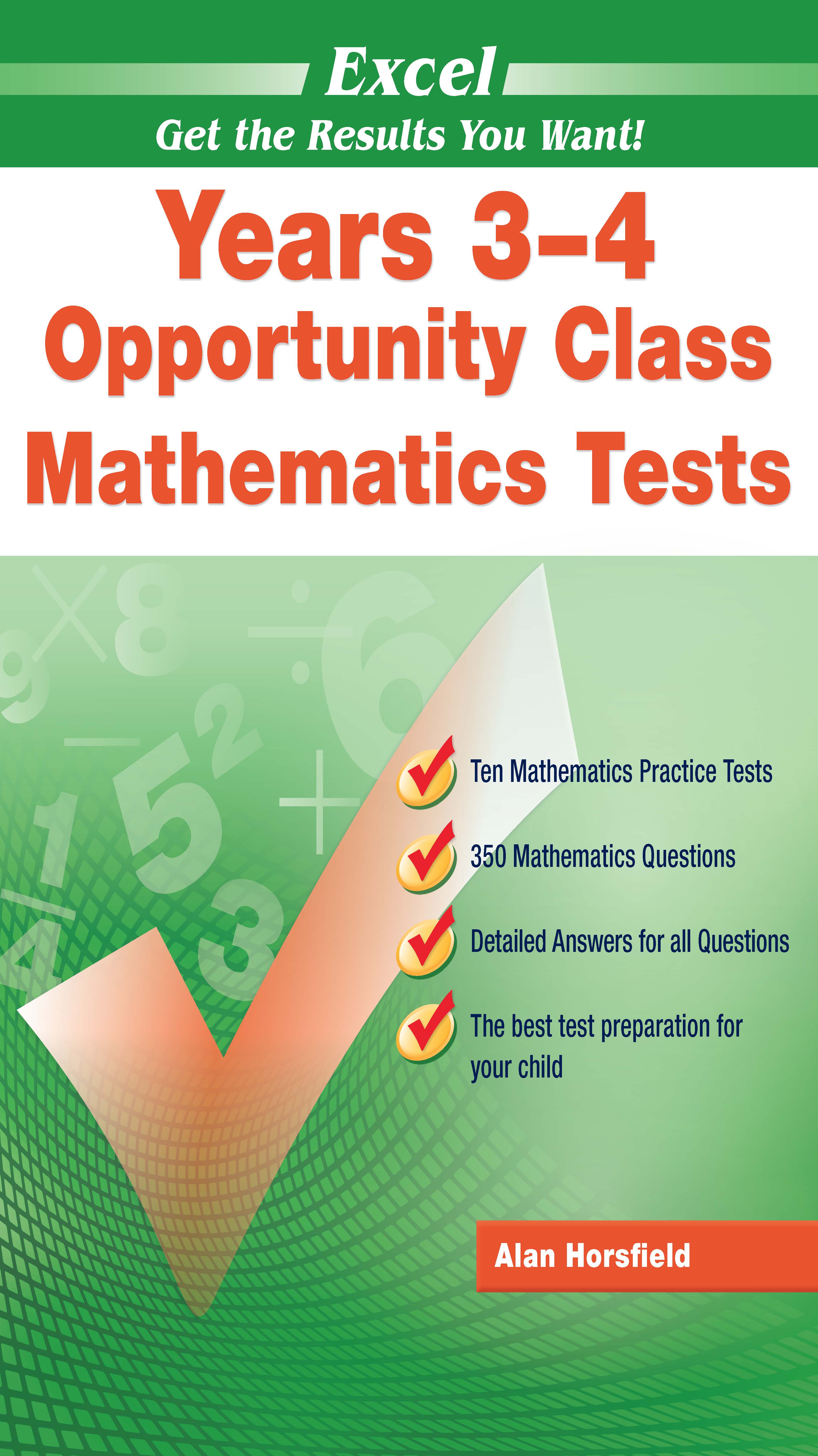Picture of Excel Opportunity Class Mathematics Tests Years 3-4