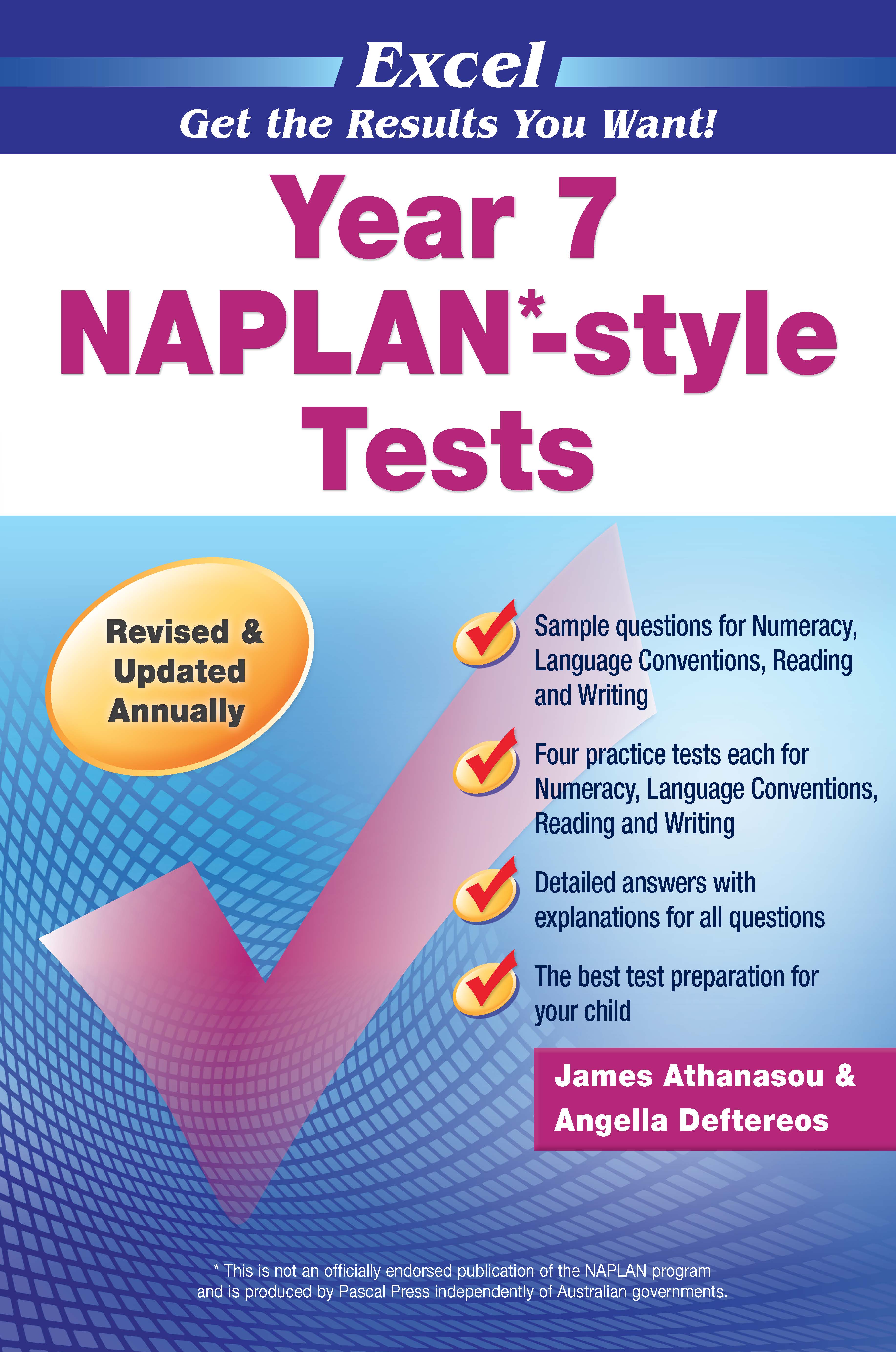 Picture of Excel NAPLAN*-style Tests Year 7