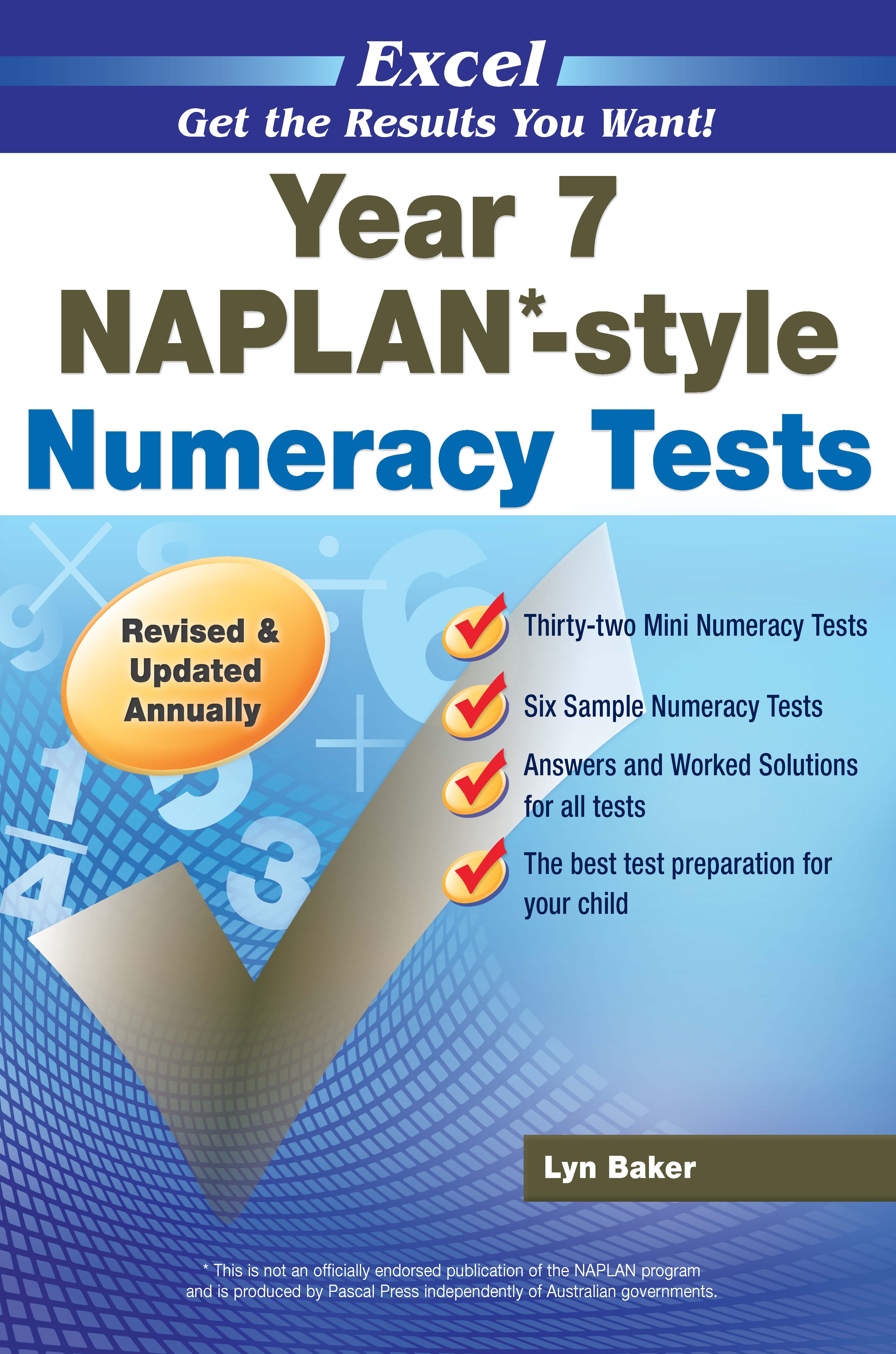Picture of Excel NAPLAN*-style Numeracy Tests Year 7