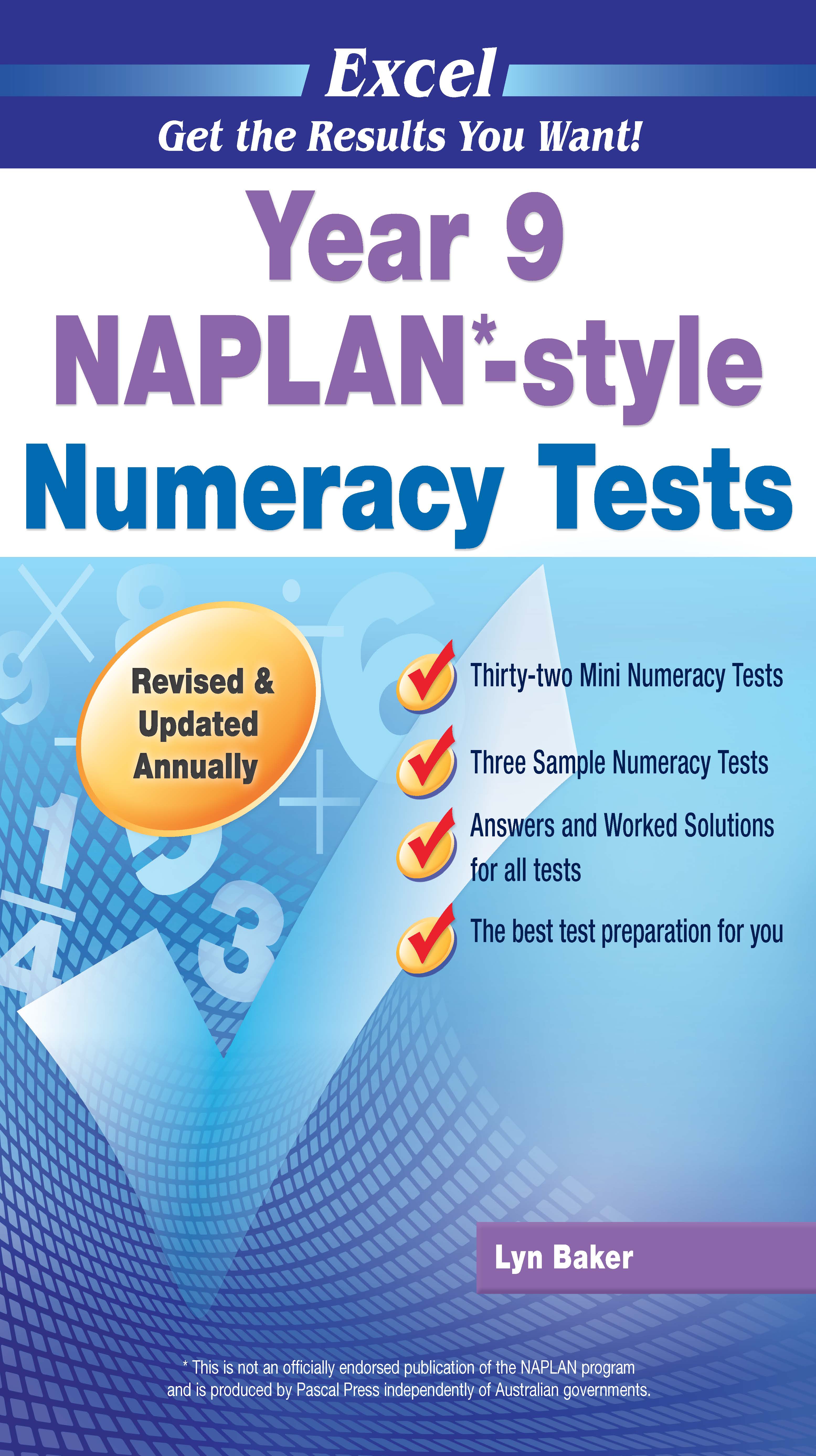 Picture of Excel NAPLAN*-style Numeracy Tests Year 9