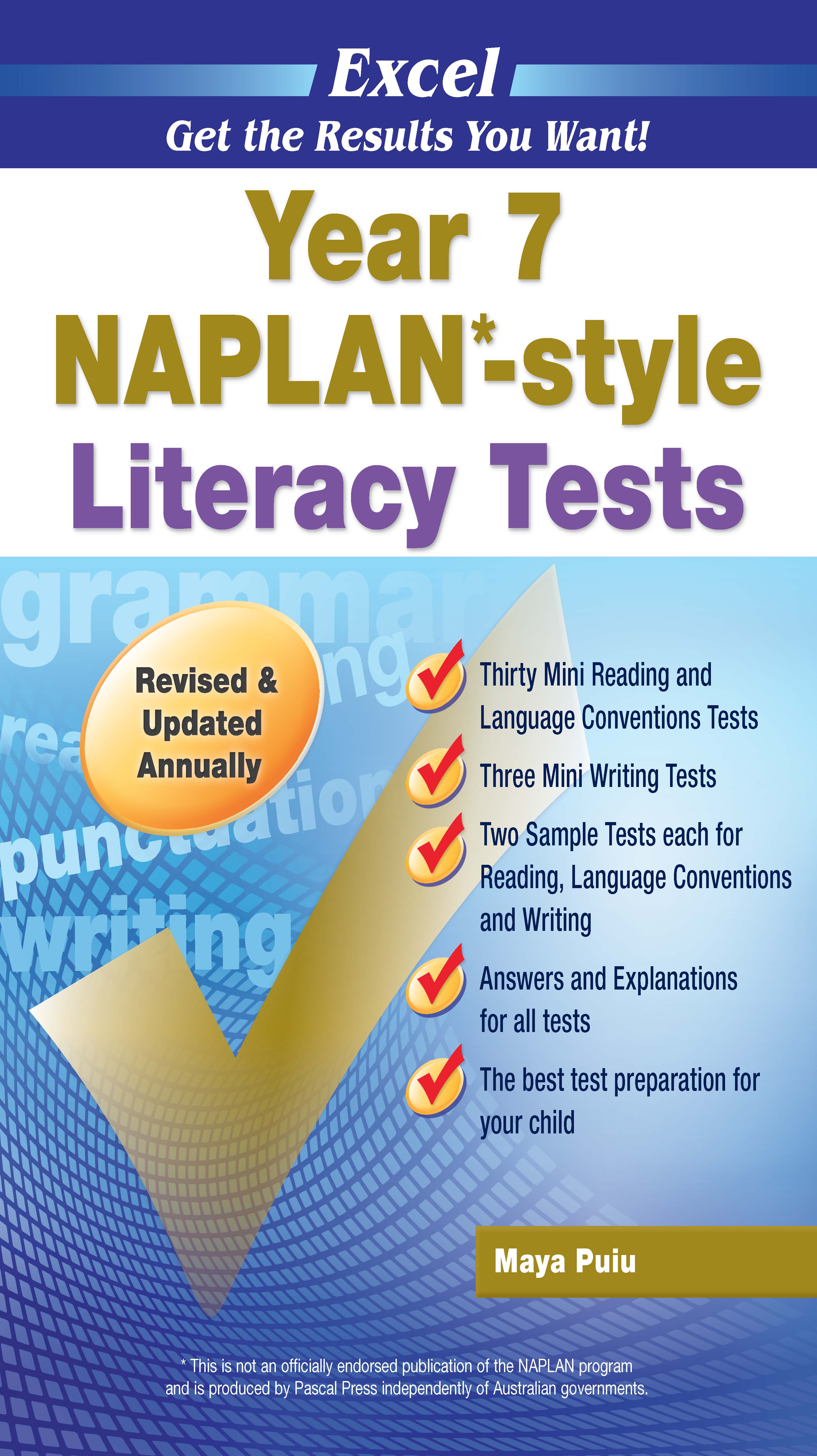 Picture of Excel NAPLAN*-style Literacy Tests Year 7