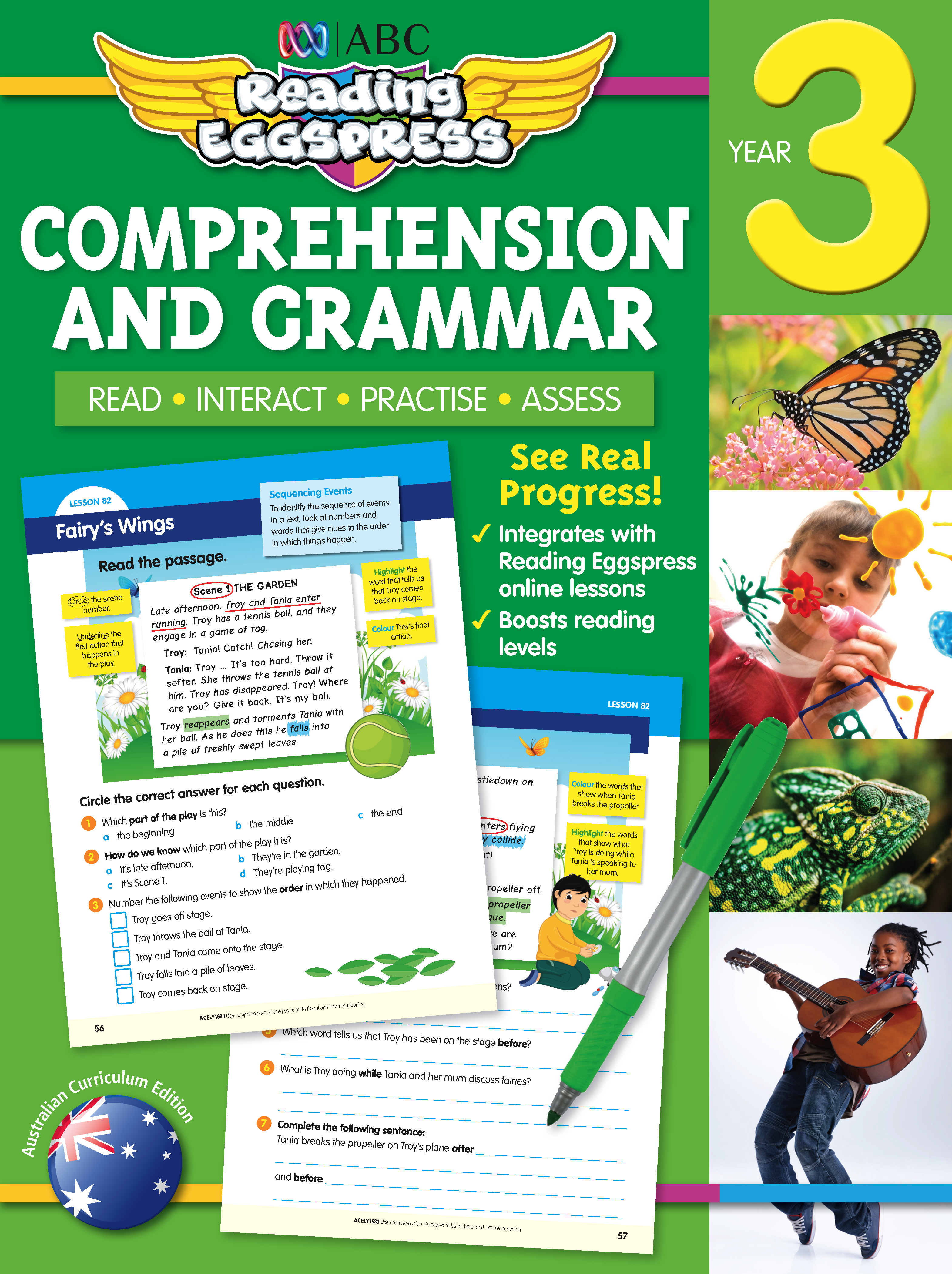 Picture of ABC Reading Eggspress Comprehension and Grammar Workbook Year 3