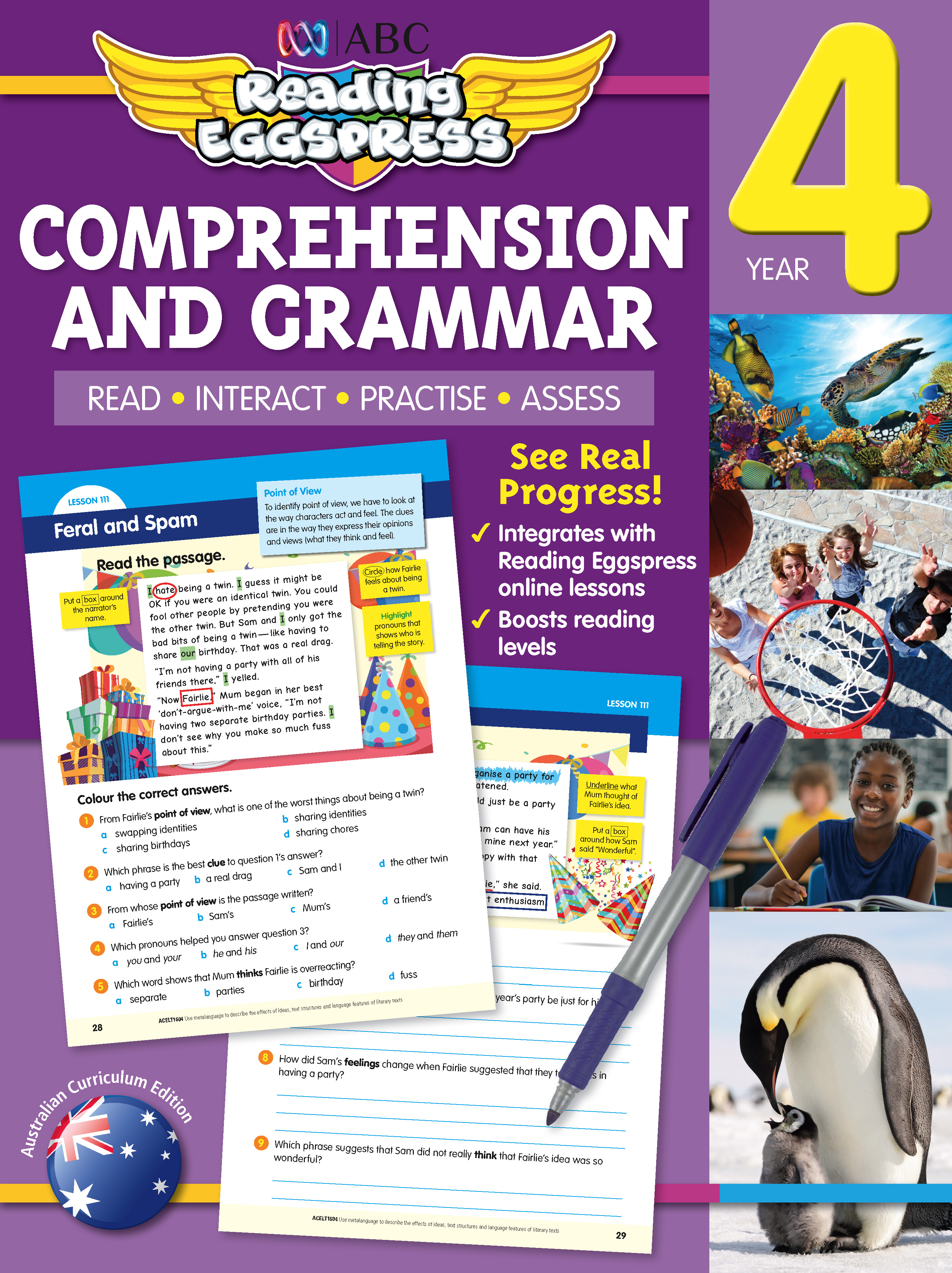 Picture of ABC Reading Eggspress Comprehension and Grammar Workbook Year 4