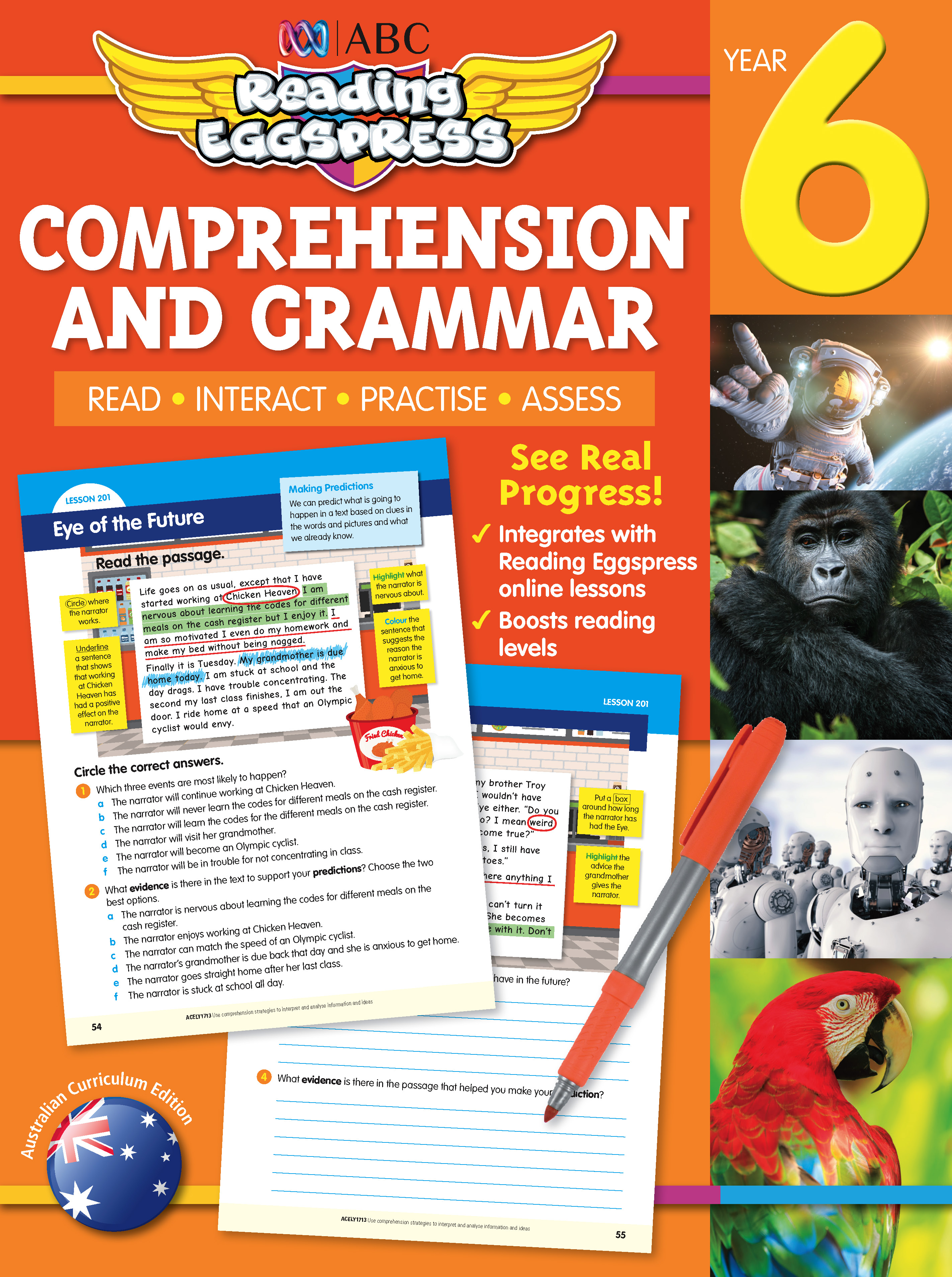 Picture of ABC Reading Eggspress Comprehension and Grammar Workbook Year 6